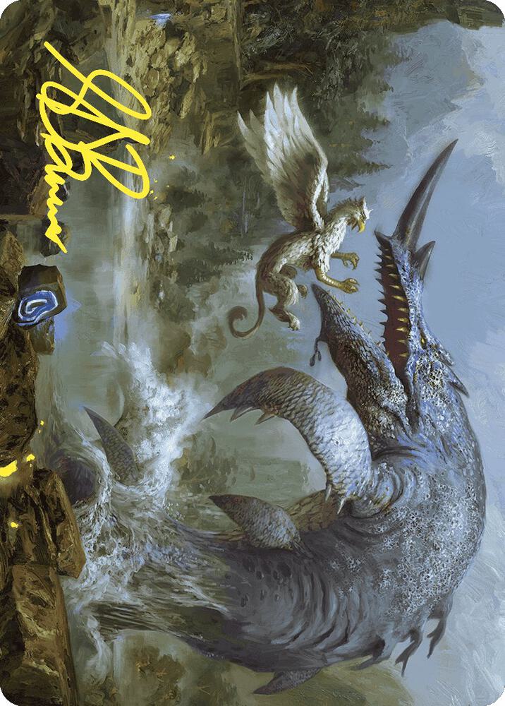 Horned Loch-Whale Art Card (Gold-Stamped Signature) (6) (ASWOE)