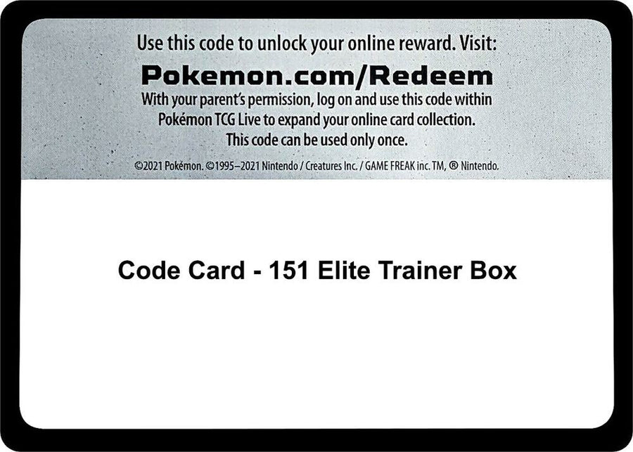 Code Card - 151 Elite Trainer Box (MEW)