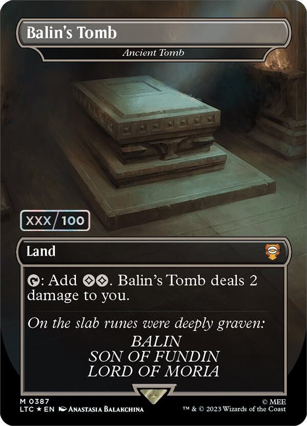 Balin's Tomb - Ancient Tomb (Borderless) (Serial Numbered) (387) (LTC)