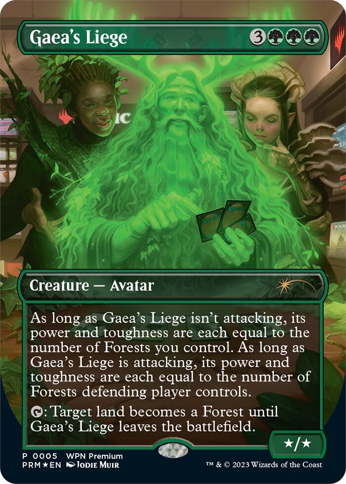 Gaea's Liege (Borderless) (5) (WPN)