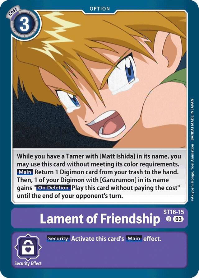 Lament of Friendship (ST16-15 U) (ST-16)