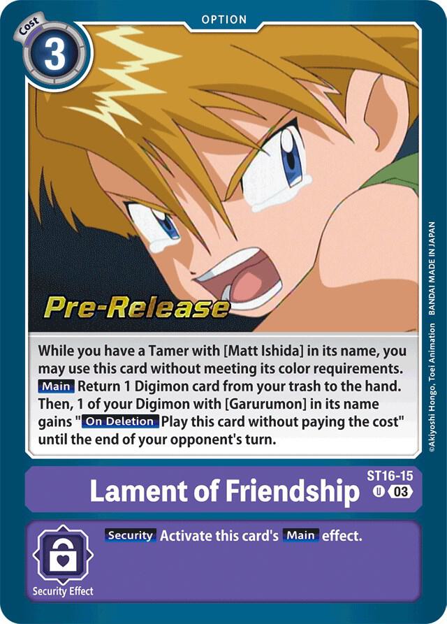Lament of Friendship (ST16-15 U) (ST-16_PR)