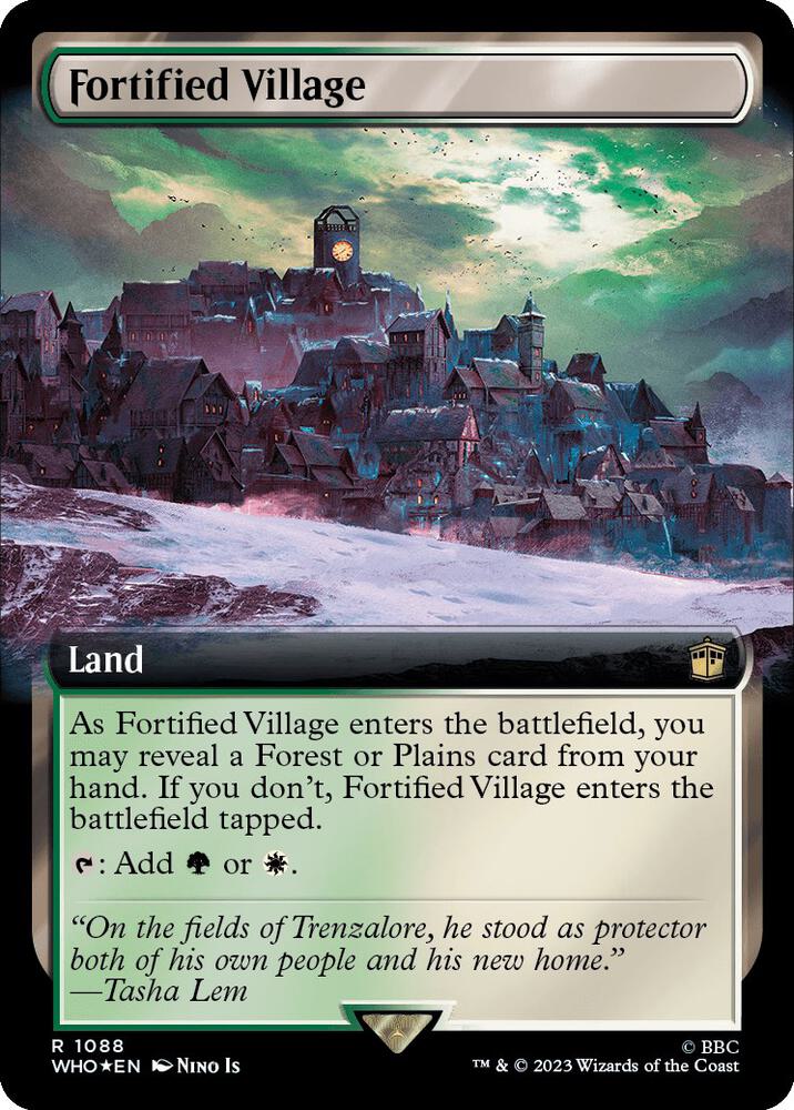 Fortified Village (Extended Art) (Surge Foil) (1088) (WHO)