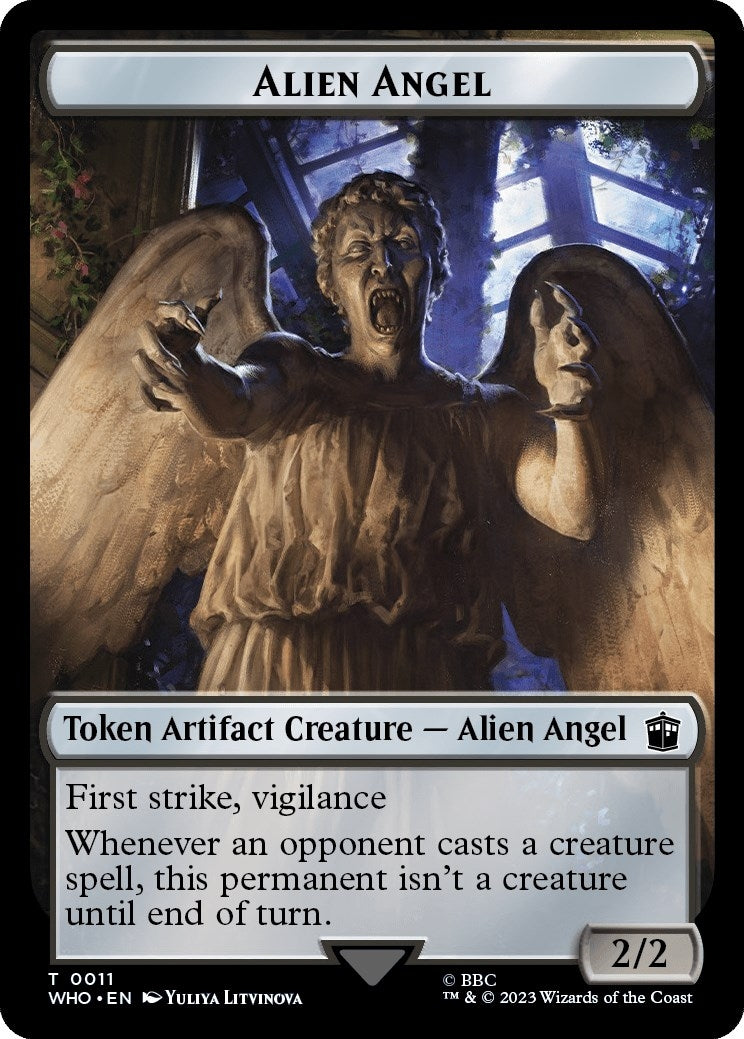 Image for Alien Angel // Alien Warrior Double-Sided Token (11 // 14) (WHO) - Magic: The Gathering