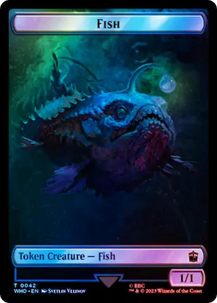 Fish // Treasure (0060) Double-Sided Token (Surge Foil) (42 // 60) (WHO)