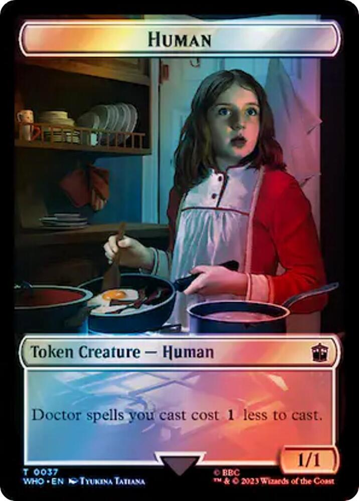 Human (0037) // Food (0059) Double-Sided Token (Surge Foil) (37 // 59) (WHO)