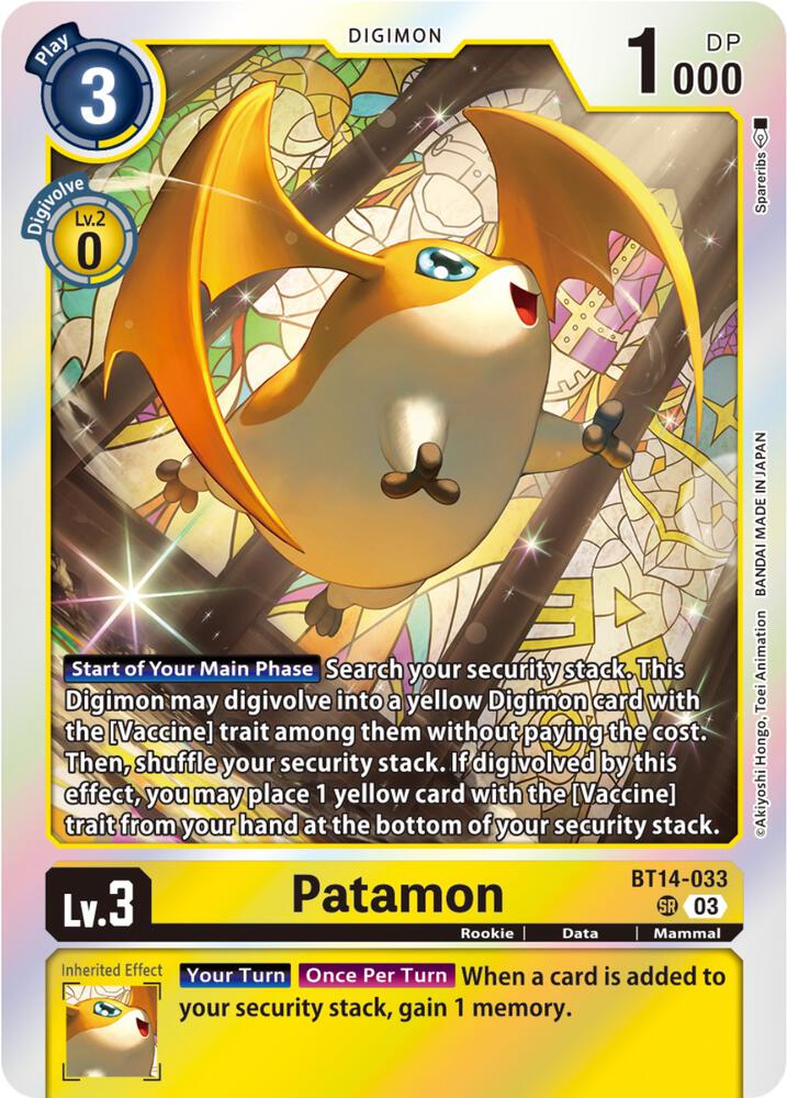Patamon (BT14-033 SR) (BT-14)