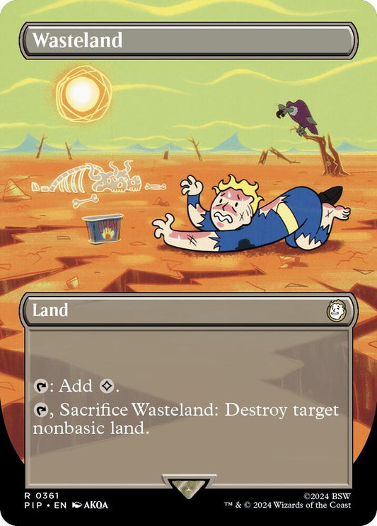 Image for Wasteland (Borderless) (361) (PIP) - Magic: The Gathering