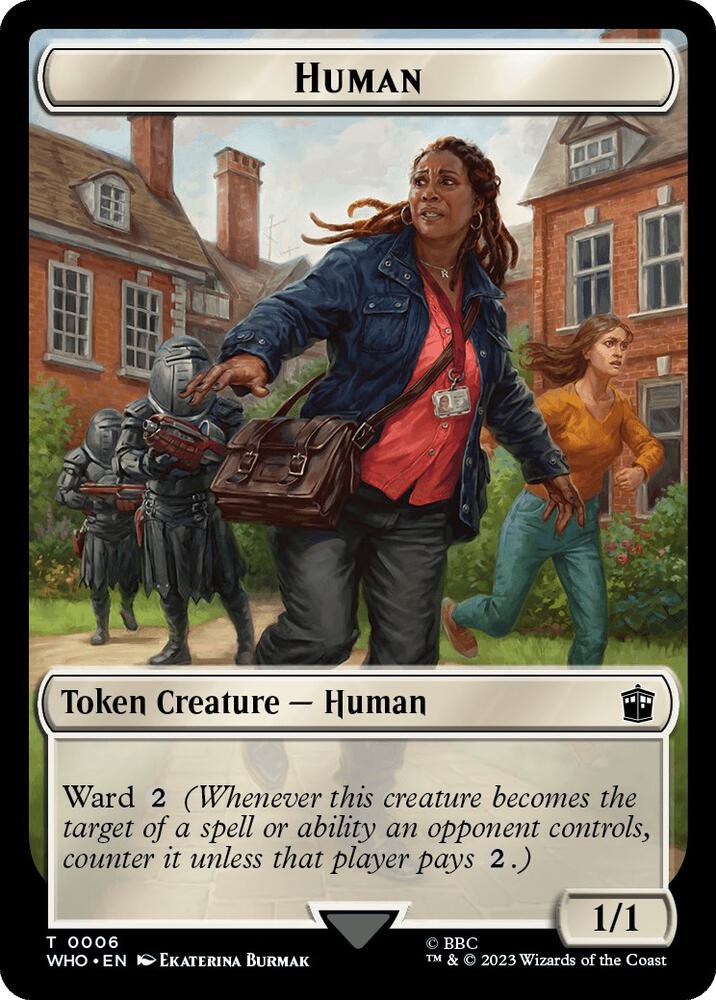 Human (0006) // Clue (0022) Double-Sided Token (6 // 22) (WHO)