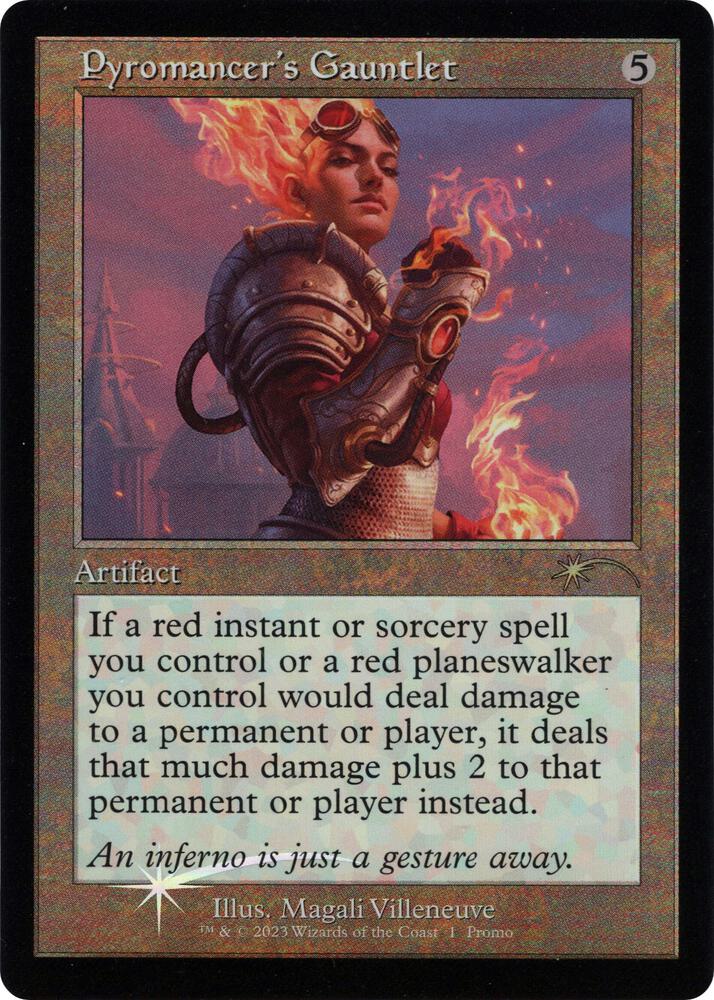 Pyromancer's Gauntlet (Retro Frame) (1) (MEDIA)