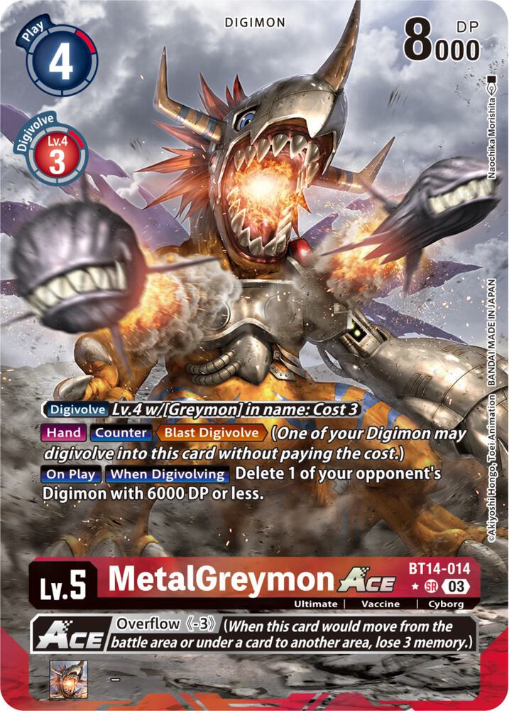 MetalGreymon ACE (Alternate Art) (BT14-014 SR) (BT-14)