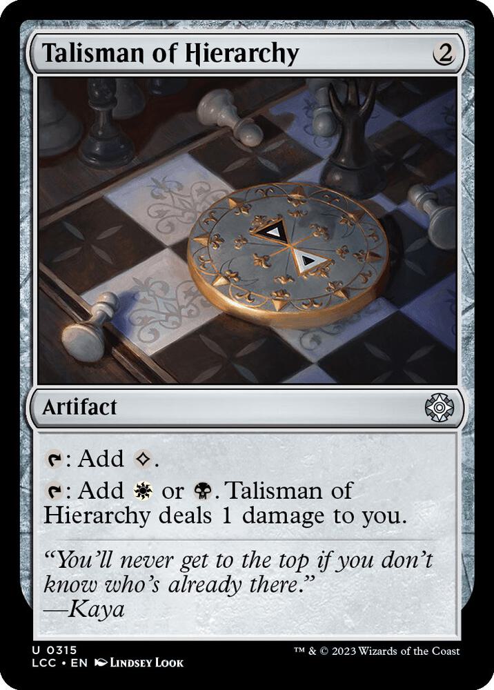 Talisman of Hierarchy (315) (LCC)