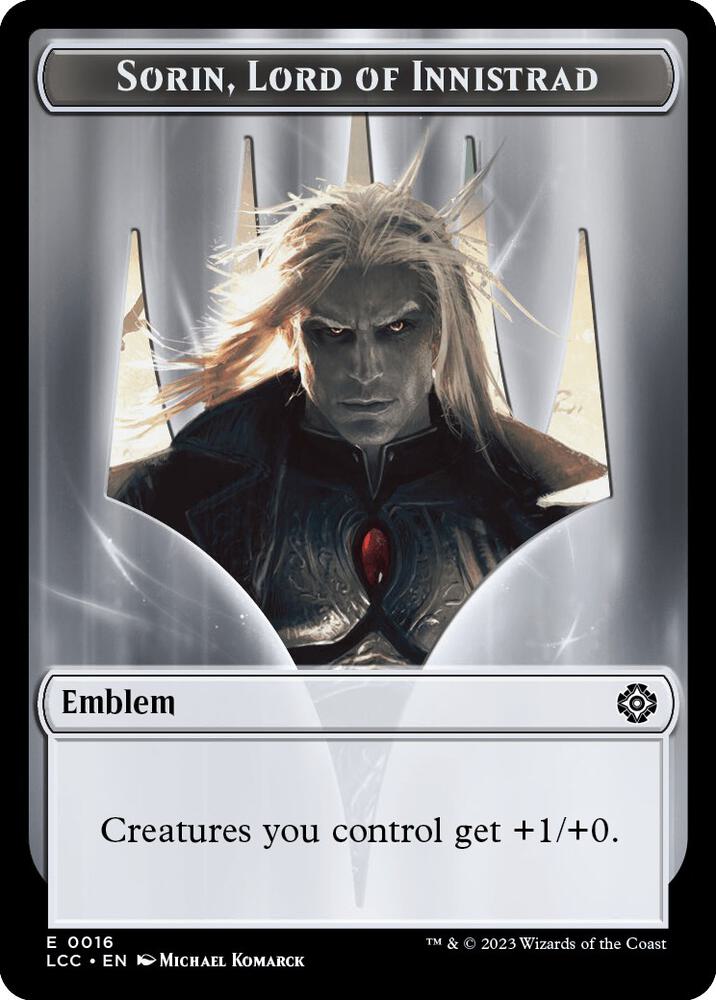 Emblem - Sorin, Lord of Innistrad // Vampire (0004) Double-Sided Token (16 // 4) (LCC)