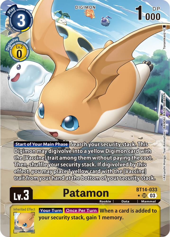 Patamon (Alternate Art) (BT14-033 SR) (BT-14)