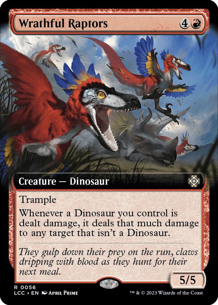 Wrathful Raptors (Extended Art) (56) (LCC)