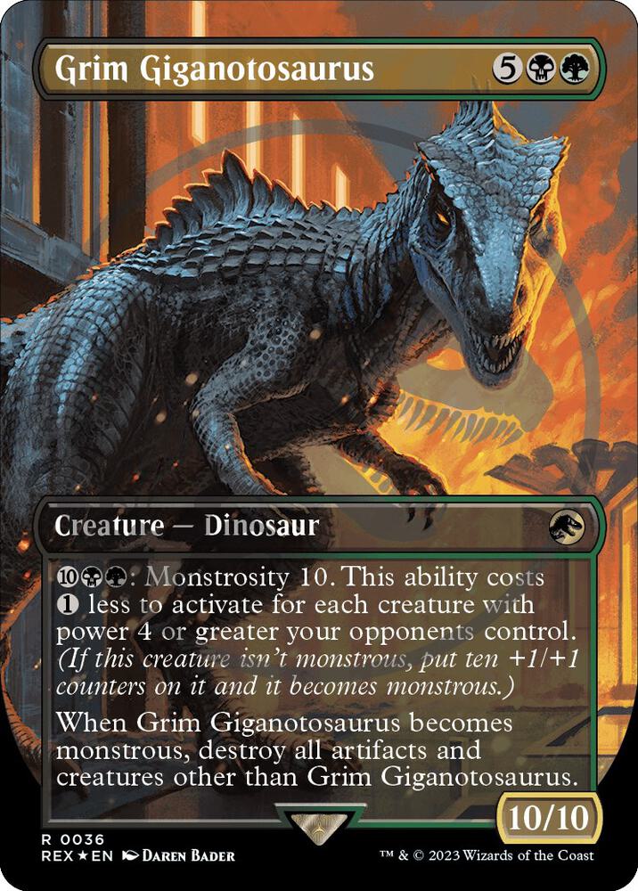 Grim Giganotosaurus (Borderless) (Emblem) (36) (REX)