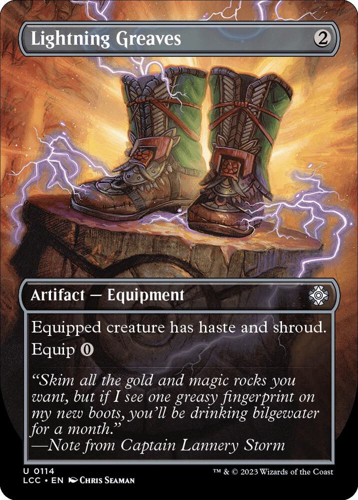 Lightning Greaves (Borderless) (114) (LCC)