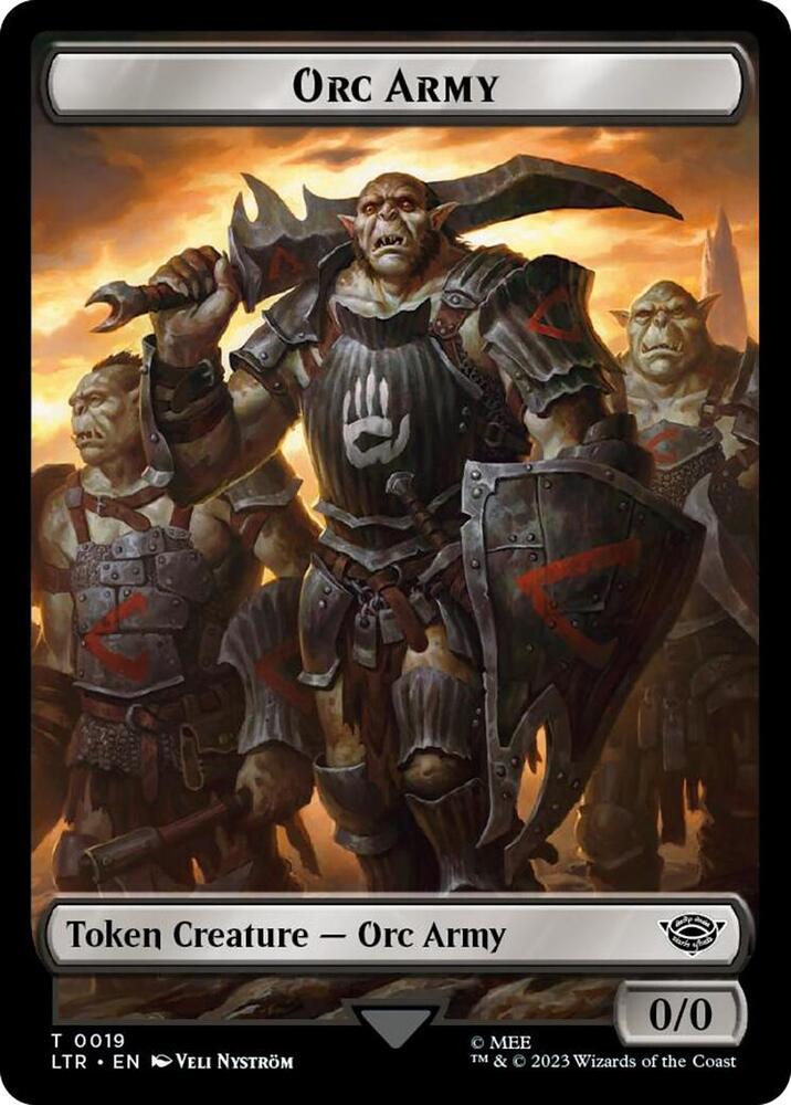 Orc Army (0019) // Food (0024) Double-Sided Token (Surge Foil) (19 // 24) (LTR)