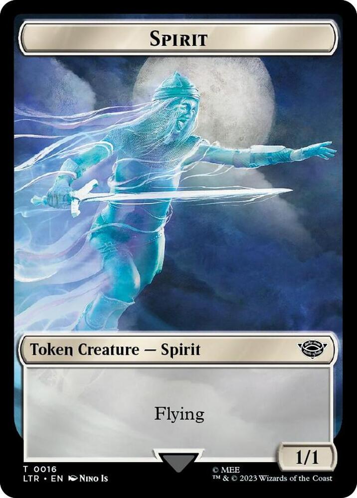 Spirit // Food (0023) Double-Sided Token (Surge Foil) (16 // 23) (LTR)