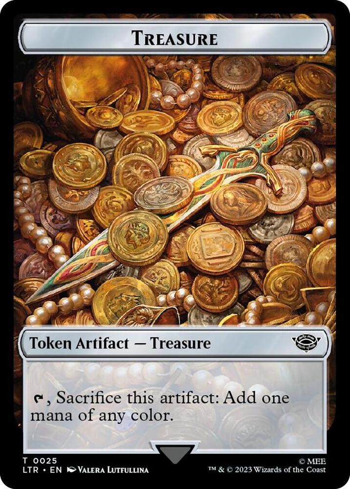 Treasure // Food (0022) Double-Sided Token (Surge Foil) (25 // 22) (LTR)