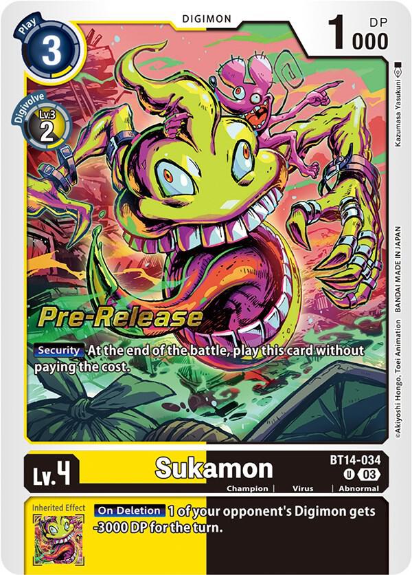 Sukamon (BT14-034 U) (BT-14_PR)