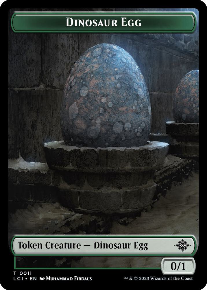 Dinosaur Egg // Dinosaur (0010) Double-Sided Token (11 // 10) (LCI)