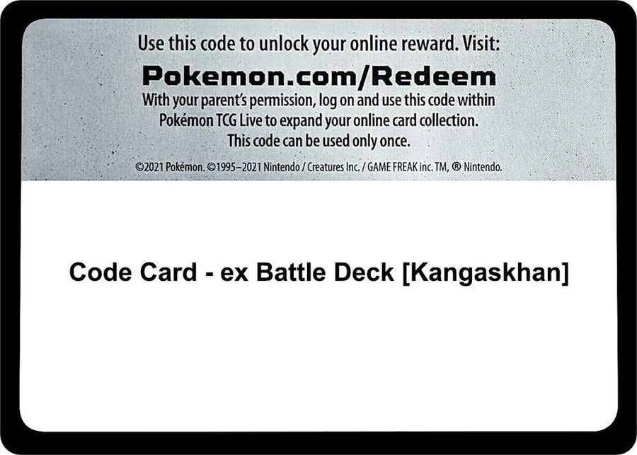 Code Card - ex Battle Deck [Kangaskhan] (MCAP)