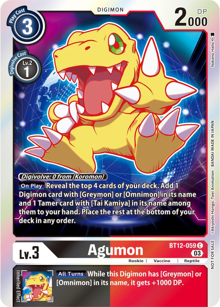 Agumon - BT12-059 (Official Tournament Pack Vol.11) (BT12-059 C) (BT-12)