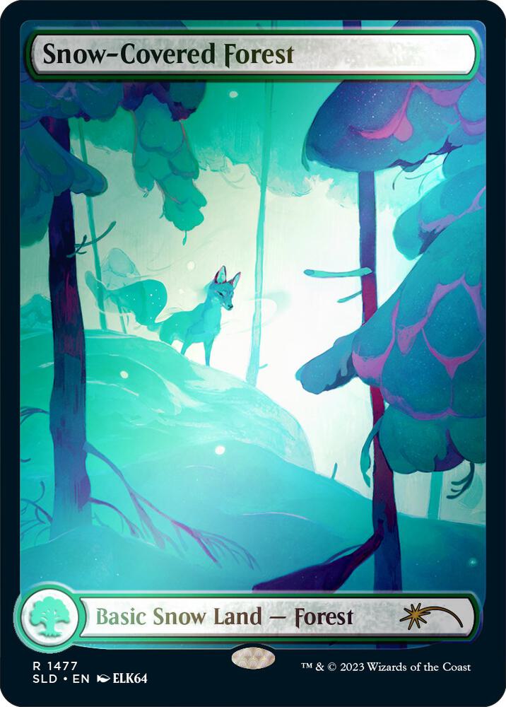 Snow-Covered Forest (1477) (Rainbow Foil) (1477) (SLD)
