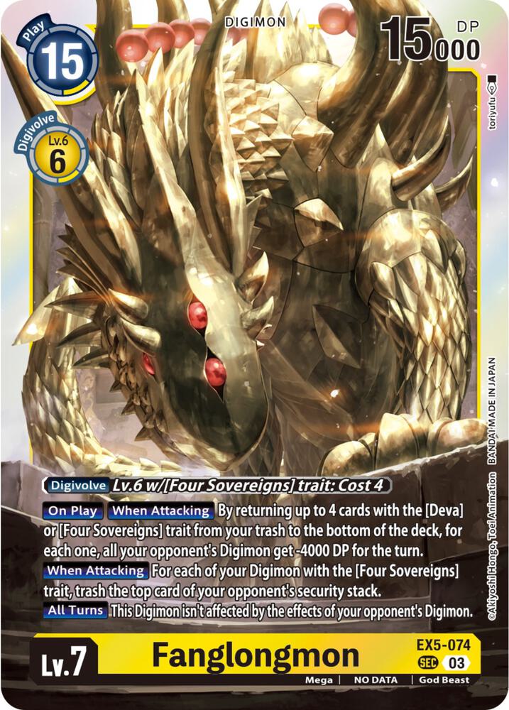 Fanglongmon (Textured) (EX5-074 SEC) (EX-05)