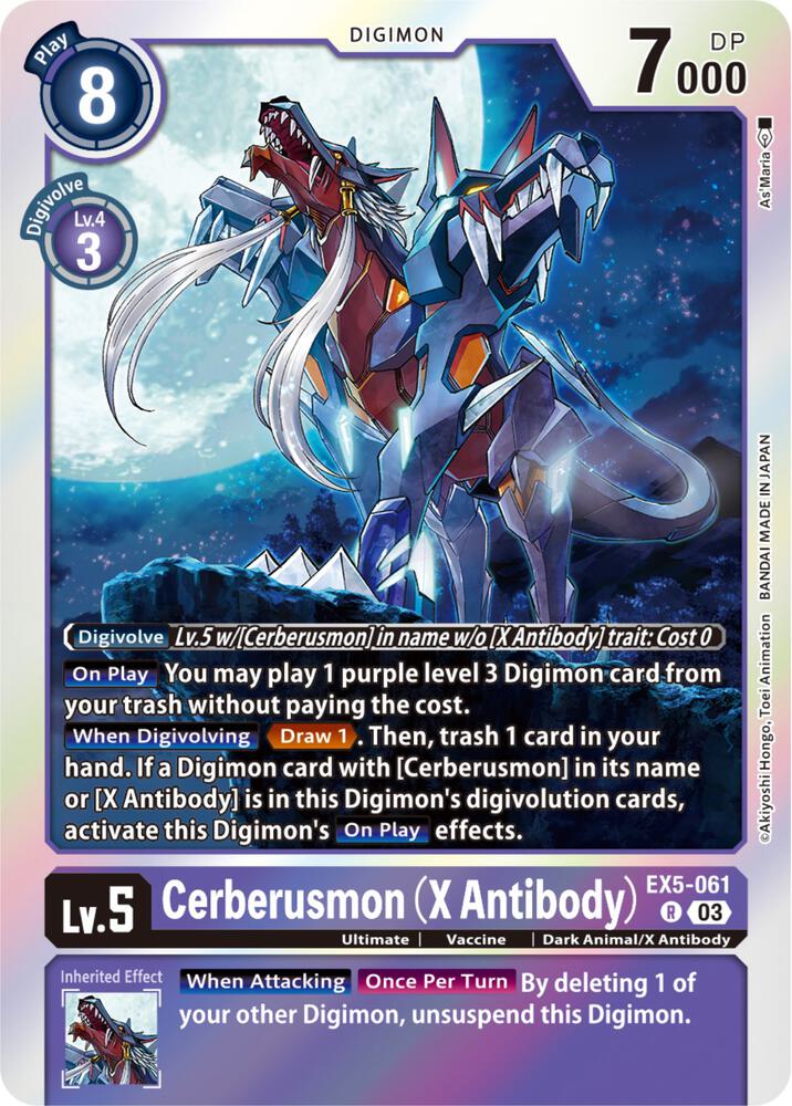 Cerberusmon (X Antibody) (EX5-061 R) (EX-05)