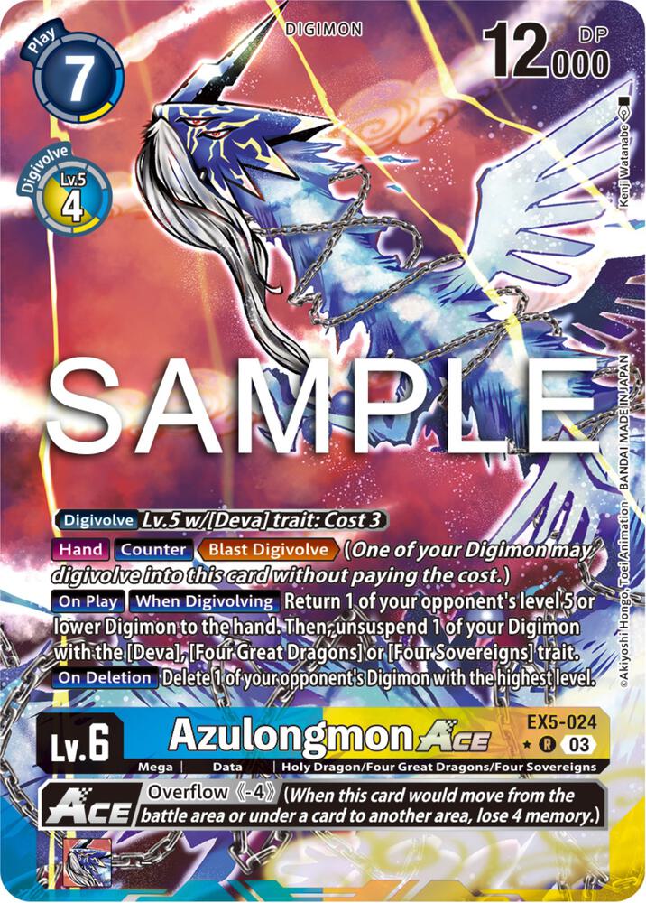 Azulongmon ACE (Alternate Art) (EX5-024 R) (EX-05)