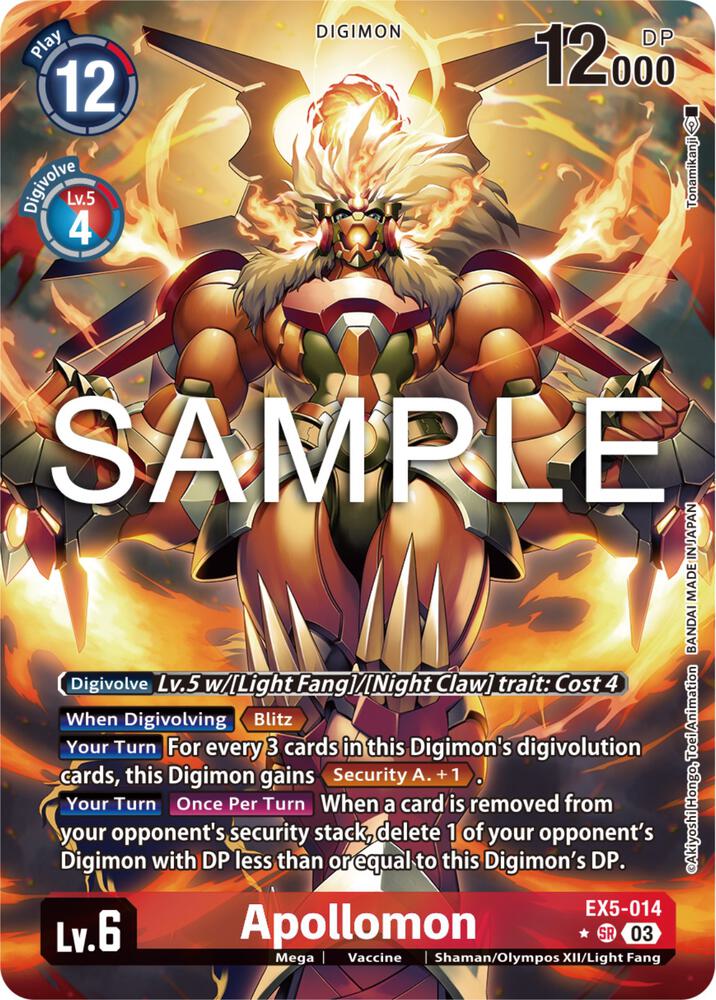 Apollomon (Alternate Art) (EX5-014 SR) (EX-05)