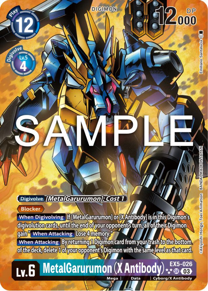 MetalGarurumon (X Antibody) (3 Star Alternate Art) (EX5-026 SR) (EX-05)