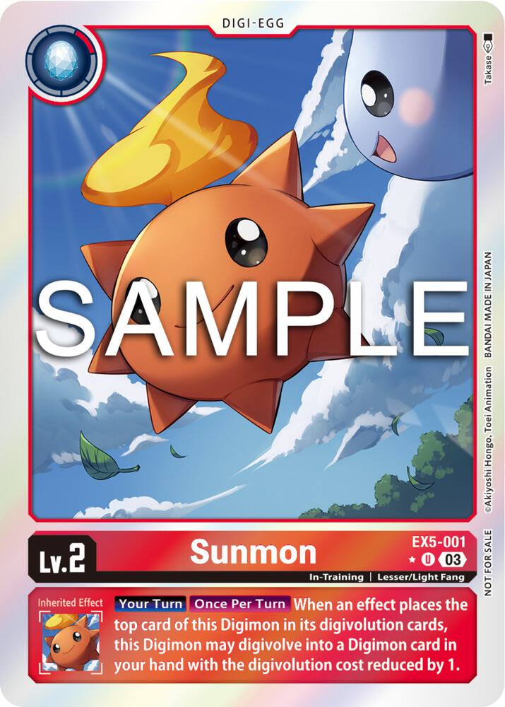 Sunmon (Animal Colosseum Box Promotion Pack) (EX5-001 U) (EX-05)