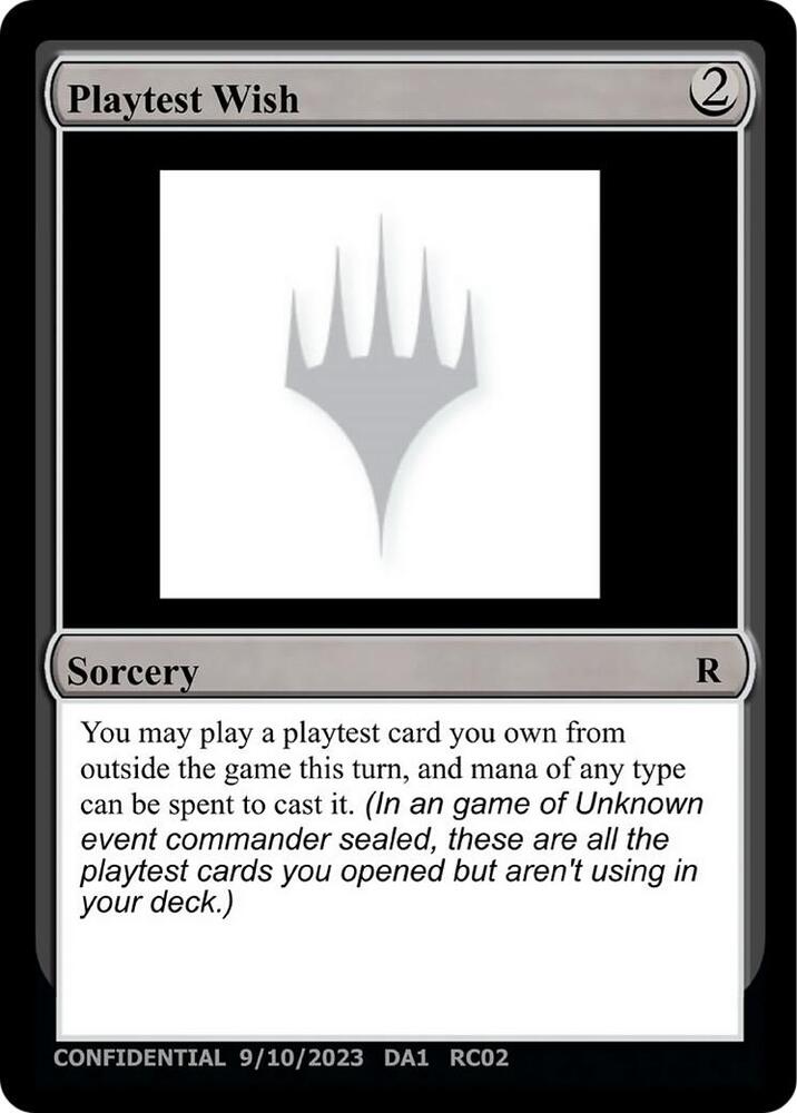 Playtest Wish (UNK)