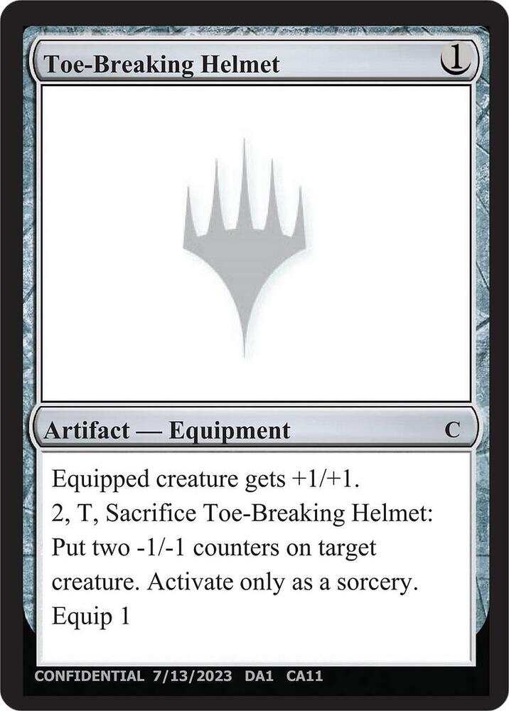 Toe-Breaking Helmet (UNK)