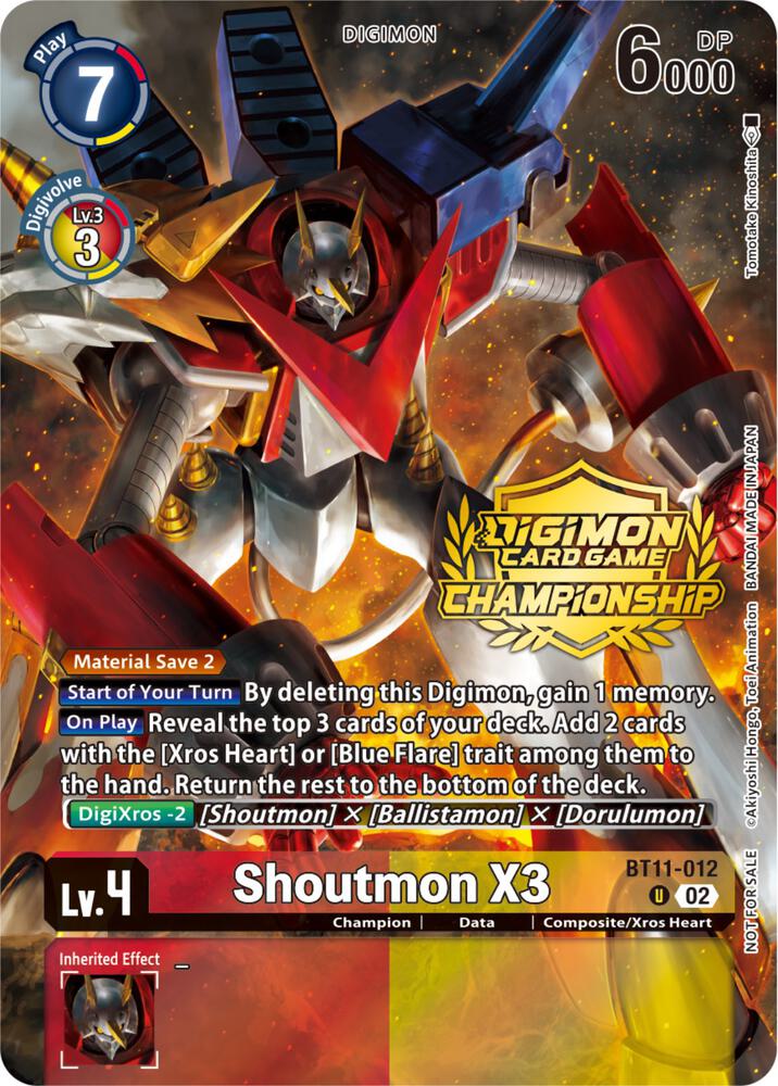Shoutmon X3 (Championship 2023 Tamers Pack) (BT11-012 U) (BT-11)