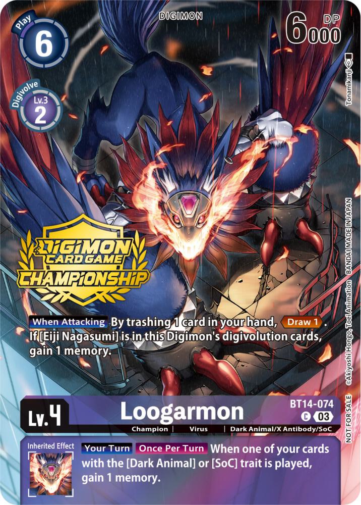 Loogarmon (Championship 2023 Tamers Pack) (BT14-074 C) (BT-14)