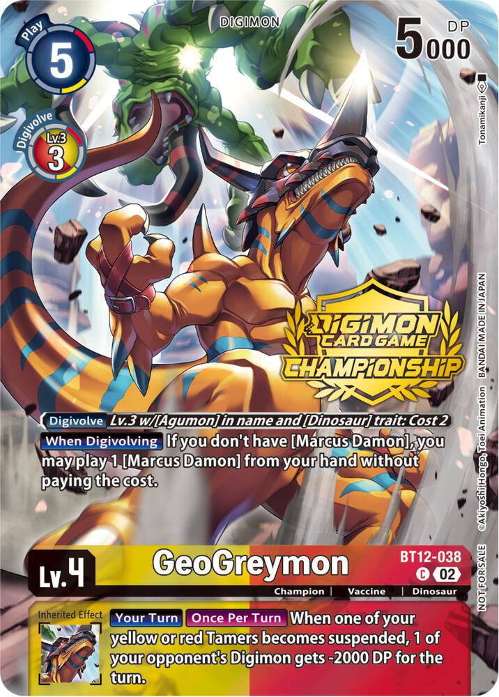 GeoGreymon (Championship 2023 Tamers Pack) (BT12-038 C) (BT-12)