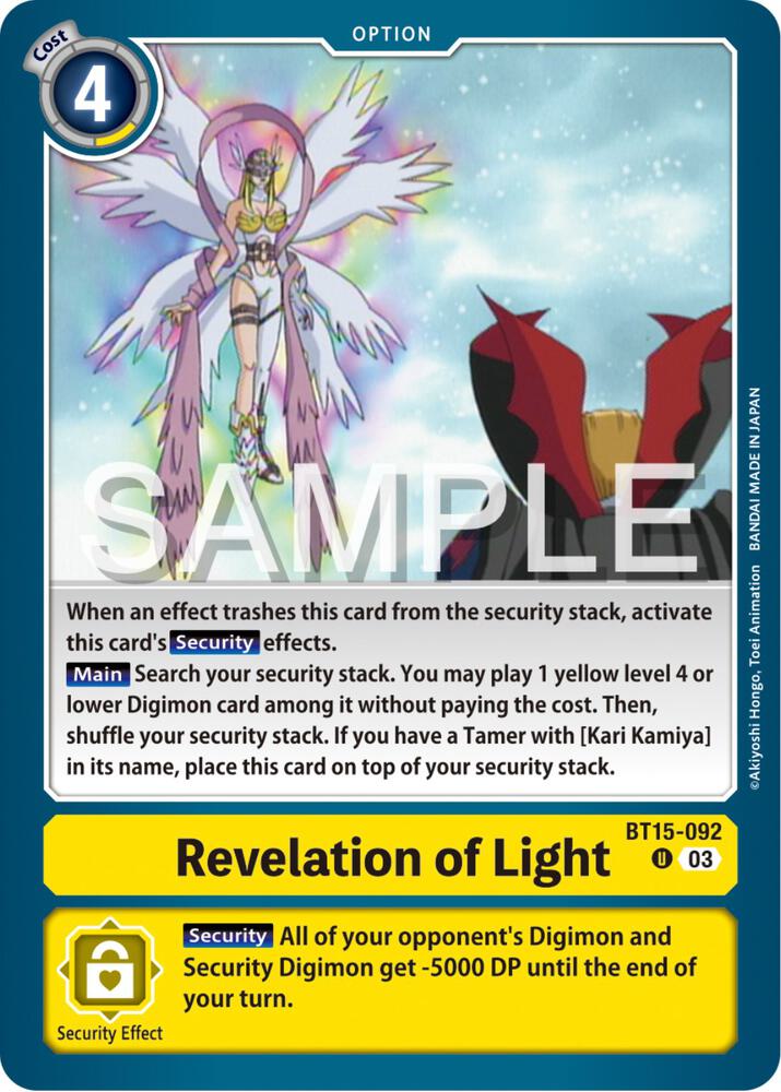 Revelation of Light (BT15-092 U) (BT-15)