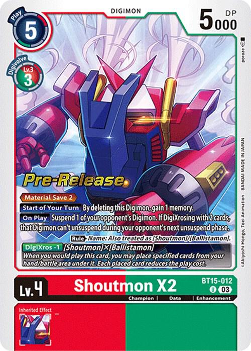 Shoutmon X2 (BT15-012 U) (BT-15_PR)