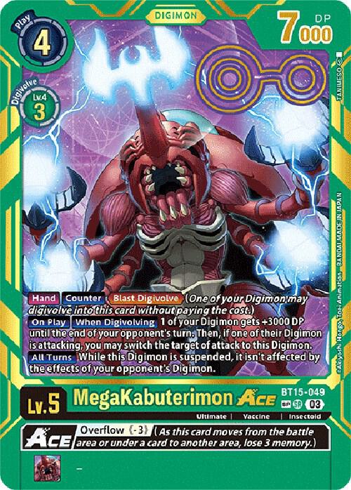 MegaKabuterimon ACE (Special Rare) (BT15-049 SP) (BT-15)