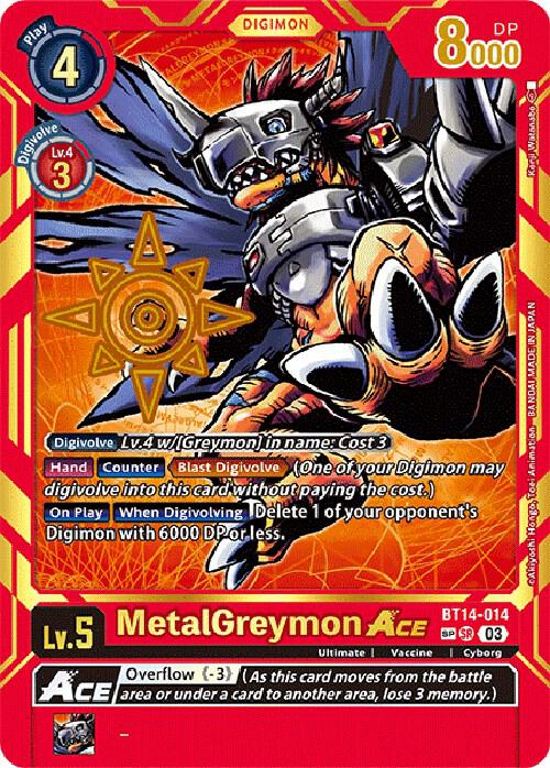 MetalGreymon ACE (Special Rare) (BT14-014 SP) (BT-15)