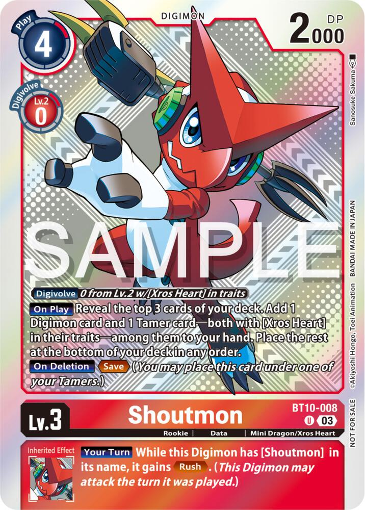 Shoutmon (Exceed Apocalypse Pre-Release Winner) (BT10-008 U) (BT-15_PR)