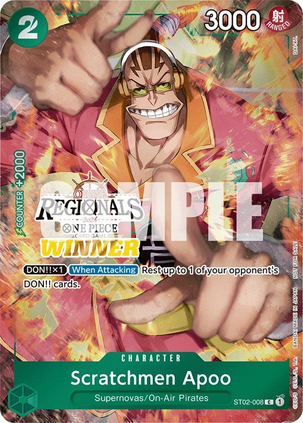 Scratchmen Apoo (Online Regional 2024) [Winner] (ST02-008) (OP-PR)