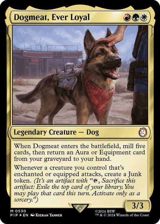 Image for Dogmeat, Ever Loyal (Surge Foil) (530) (PIP) - Magic: The Gathering