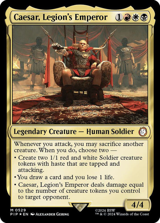 Image for Caesar, Legion's Emperor (Surge Foil) (529) (PIP) - Magic: The Gathering