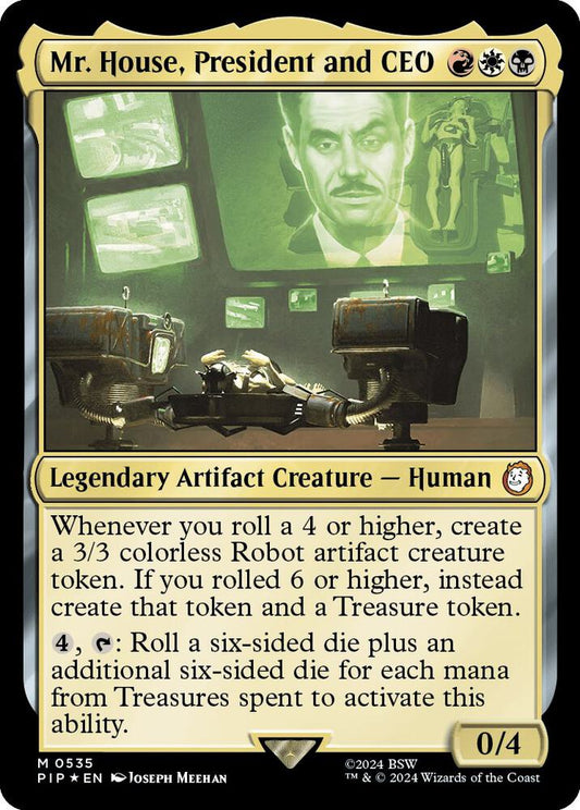 Image for Mr. House, President and CEO (Surge Foil) (535) (PIP) - Magic: The Gathering