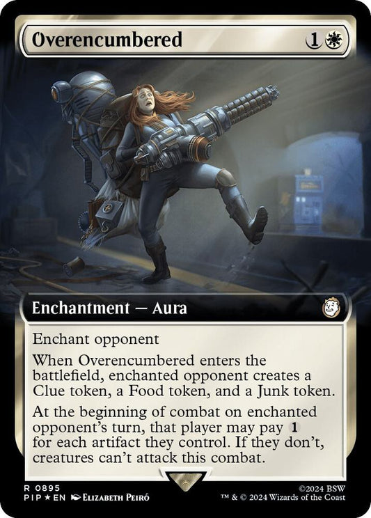 Image for Overencumbered (Extended Art) (Surge Foil) (895) (PIP) - Magic: The Gathering